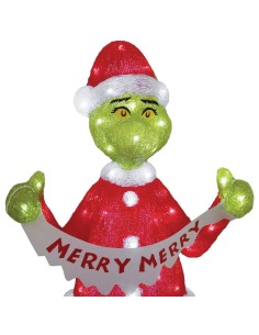 Statua Natalizia Grinch luminosa Mis. h.90 cm. 2