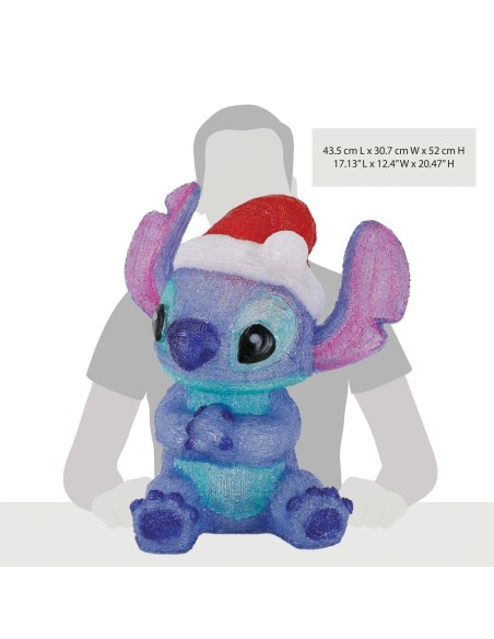 Statua Natalizia Stitch Disney luminosa Mis. h.52 cm.