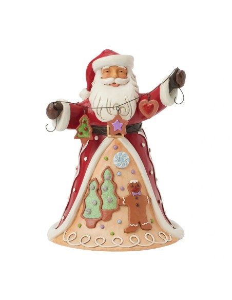 Babbo Natale con biscotti natalizi pan di zenzero 24 cm Jim Shore