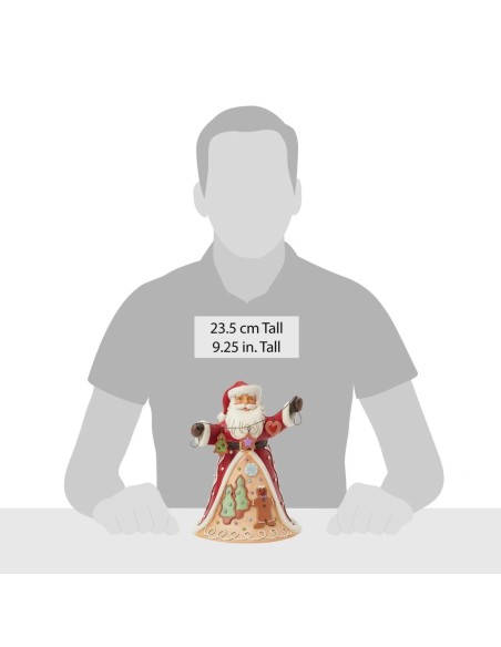 Babbo Natale con biscotti natalizi pan di zenzero 24 cm Jim Shore
