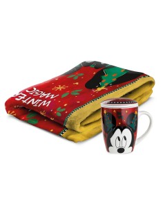 Set Plaid con tisaniera Topolino natalizio Disney Winter Magic Egan