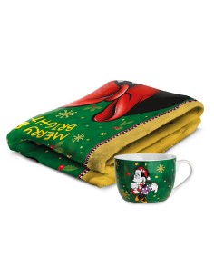 Set Plaid con tazza colazione Minnie natalizia Disney Winter Magic Egan