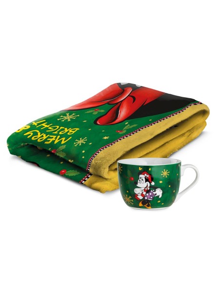 Set Plaid con tazza colazione Minnie natalizia Disney Winter Magic Egan