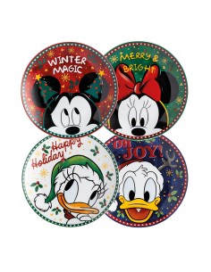 Set 4 piattini per dolce natalizi Disney Winter Magic Egan