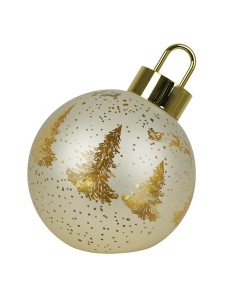 Sfera natalizia con alberi luminosi in vetro Stilè 2