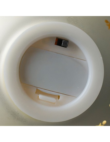 Sfera natalizia con alberi luminosi in vetro Stilè