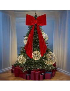 Puntale Fiocco in velluto rosso Stilè