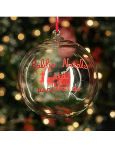 Sfera natalizia Babbo Natale sta arrivando Simple Day