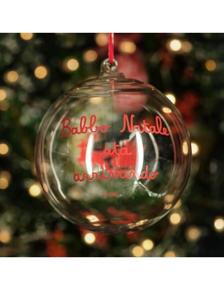 Sfera natalizia Babbo Natale sta arrivando Simple Day