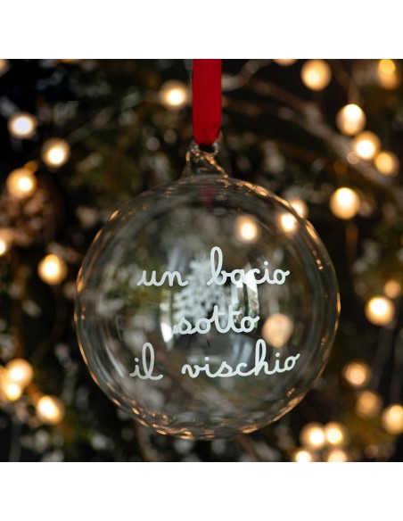 Sfera natalizia Un bacio sotto al vischio Simple Day