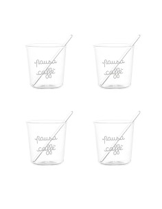Set 4 Bicchierini espresso Pausa caffè Simple Day 2