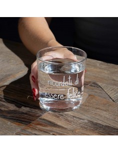 Set 6 Bicchieri Acqua Ricordati di essere felice Simple Day