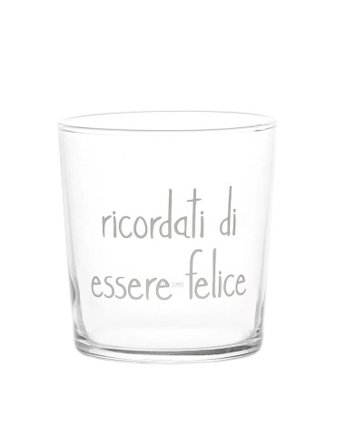 Set 6 Bicchieri Acqua Ricordati di essere felice Simple Day