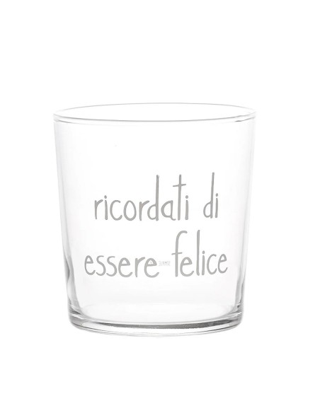 Set 6 Bicchieri Acqua Ricordati di essere felice Simple Day