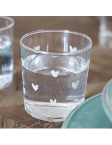 Set 6 Bicchieri Acqua tappezzato da cuori Simple Day