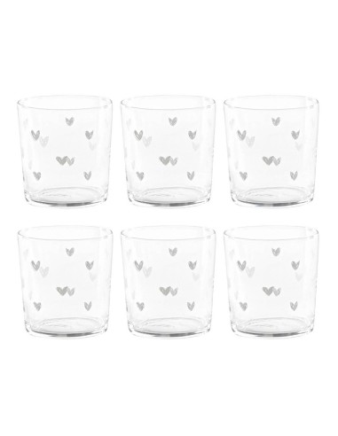 Set 6 Bicchieri Acqua tappezzato da cuori Simple Day