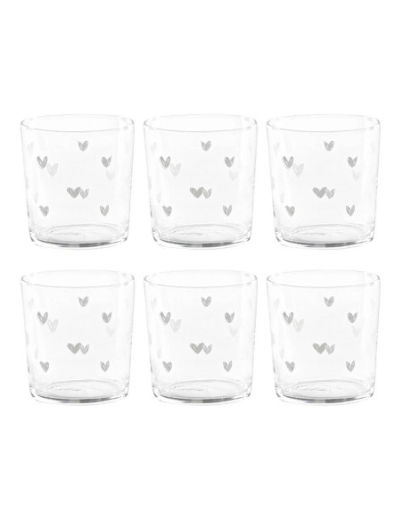 Set 6 Bicchieri Acqua tappezzato da cuori Simple Day