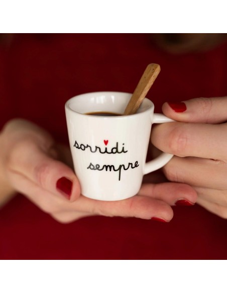 Set 2 Tazzine espresso Sorridi sempre Simple Day