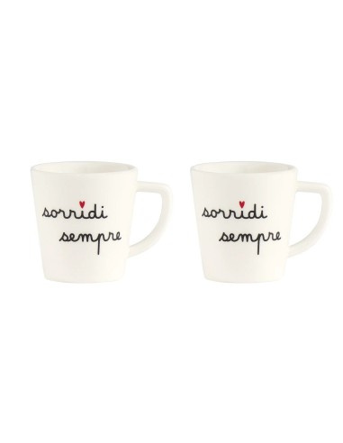 Set 2 Tazzine espresso Sorridi sempre Simple Day