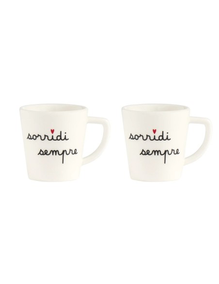 Set 2 Tazzine espresso Sorridi sempre Simple Day