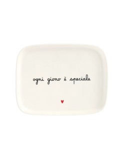 Piatto rettangolare Ogni giorno è speciale Simple Day 2