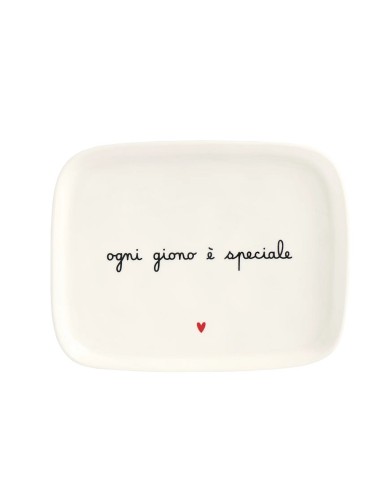 Piatto rettangolare Ogni giorno è speciale Simple Day