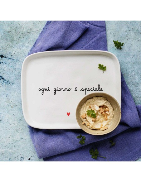 Piatto rettangolare Ogni giorno è speciale Simple Day