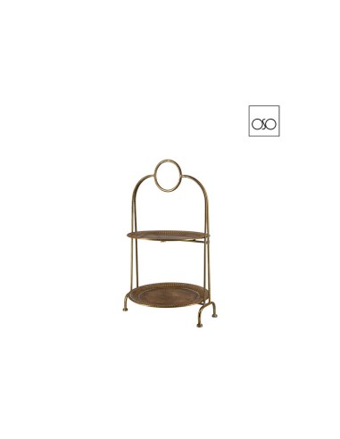 Etagere Alzata 2 ripiani in metallo Ambroso