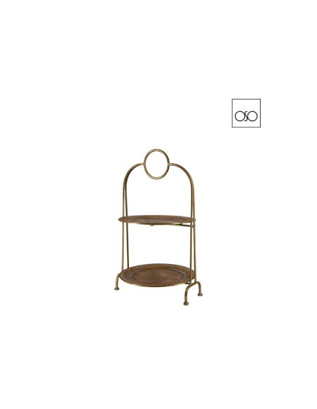 Etagere Alzata 2 ripiani in metallo Ambroso