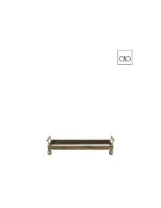 Vassoio rettangolare Imperial in metallo Ambroso