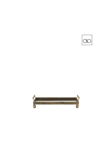 Vassoio rettangolare Imperial in metallo Ambroso