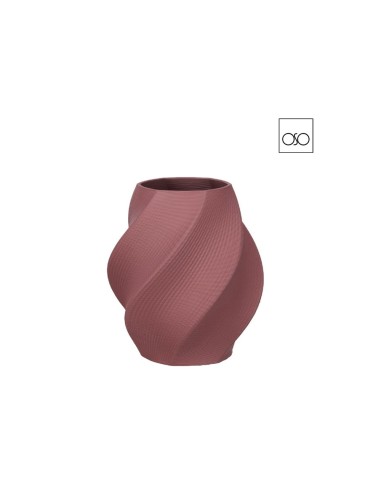 Vaso 3D Helical medio in ceramica viola Ambroso