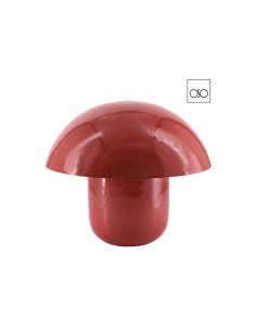 Lampada Mushroom Fungo in metallo rosso Ambroso