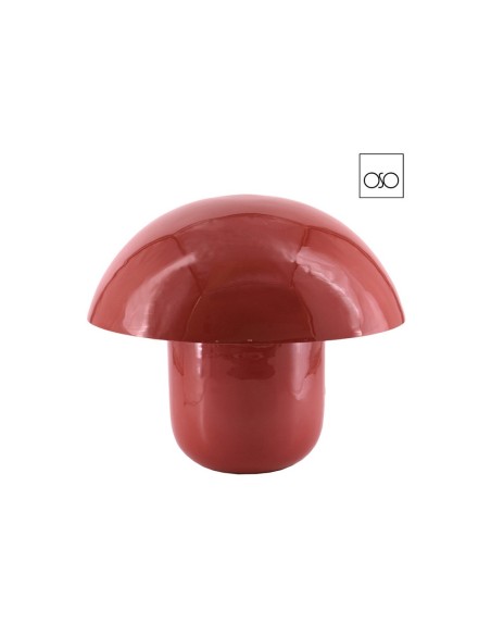 Lampada Mushroom Fungo in metallo rosso Ambroso