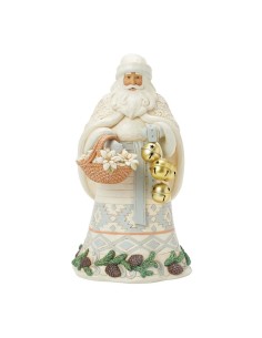 Babbo Natale con cestino e campanelle Jim Shore