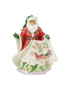 Babbo Natale con scena invernale Jim Shore
