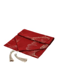 Runner Jacquard con rilievo ginkgo oro Hervit 2