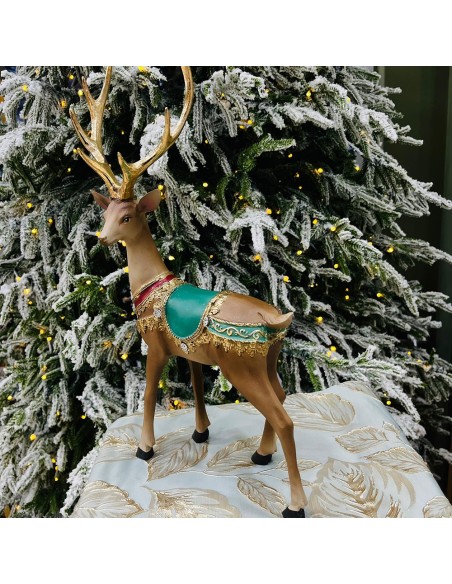 Renna natalizia con sella decorata Ilary Queen