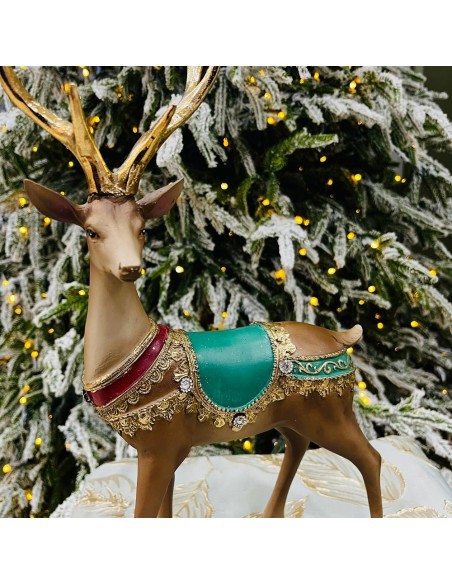 Renna natalizia con sella decorata Ilary Queen