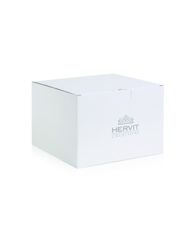 Centrotavola bianco traforato Leaf Hervit