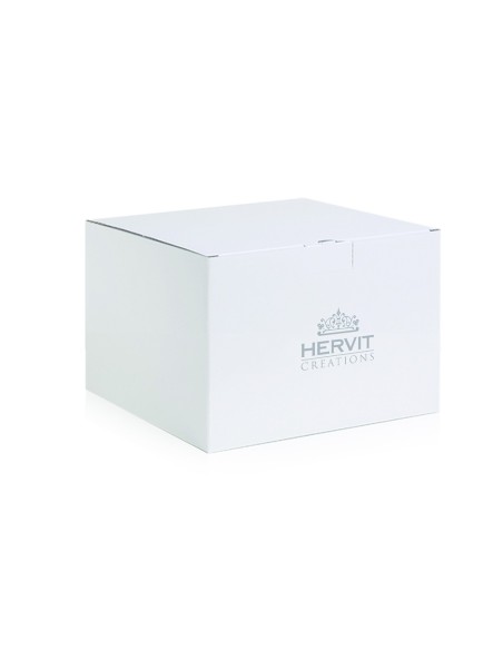 Centrotavola bianco traforato Leaf Hervit