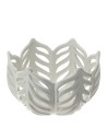 Centrotavola bianco traforato Leaf Hervit