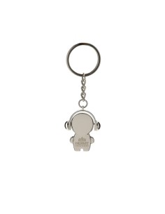 Portachiavi Bimbo con le cuffie in metallo Hervit