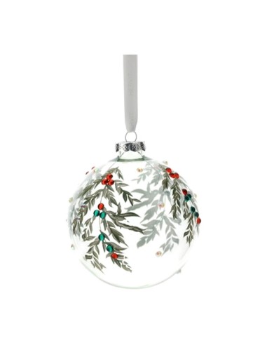 Sfera Natalizia con foglie Hervit