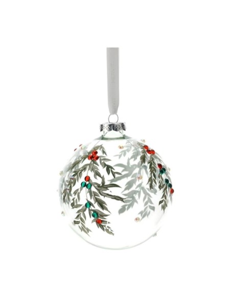 Sfera Natalizia con foglie Hervit