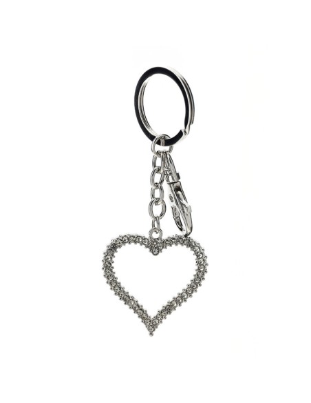 Portachiavi Cuore in metallo con strass Hervit