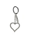 Portachiavi Cuore in metallo con strass Hervit