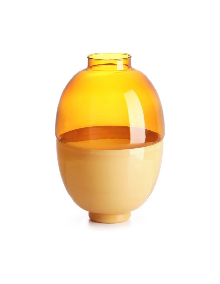 Scarlet Vaso Contenitore in Vetro Borosilicato Bicolore Ambra H 31 cm IVV