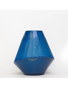 Vaso in vetro blu New York Tom Ch