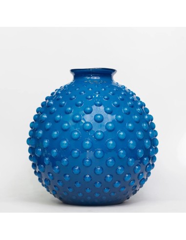 Vaso in vetro blu Clair Pois Tom Ch